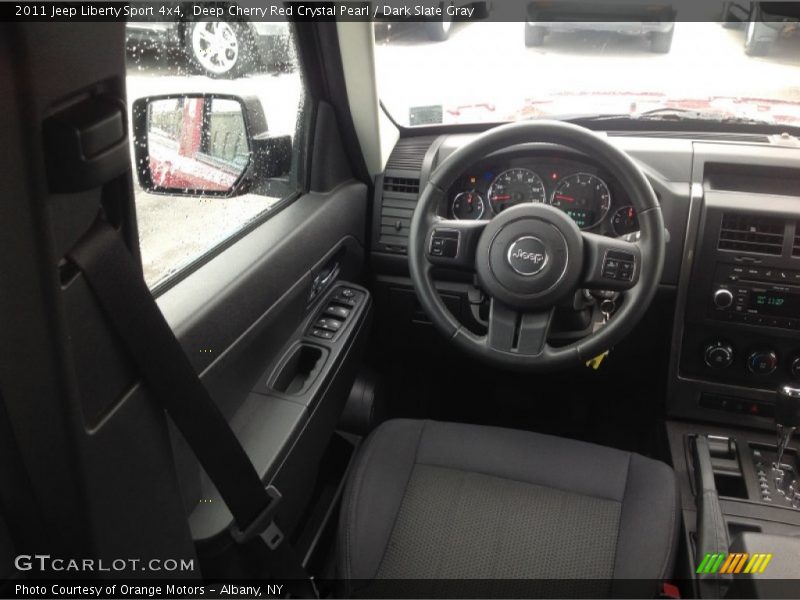 Deep Cherry Red Crystal Pearl / Dark Slate Gray 2011 Jeep Liberty Sport 4x4