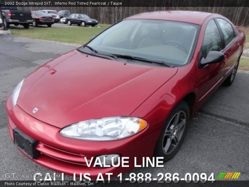 Inferno Red Tinted Pearlcoat / Taupe 2002 Dodge Intrepid SXT