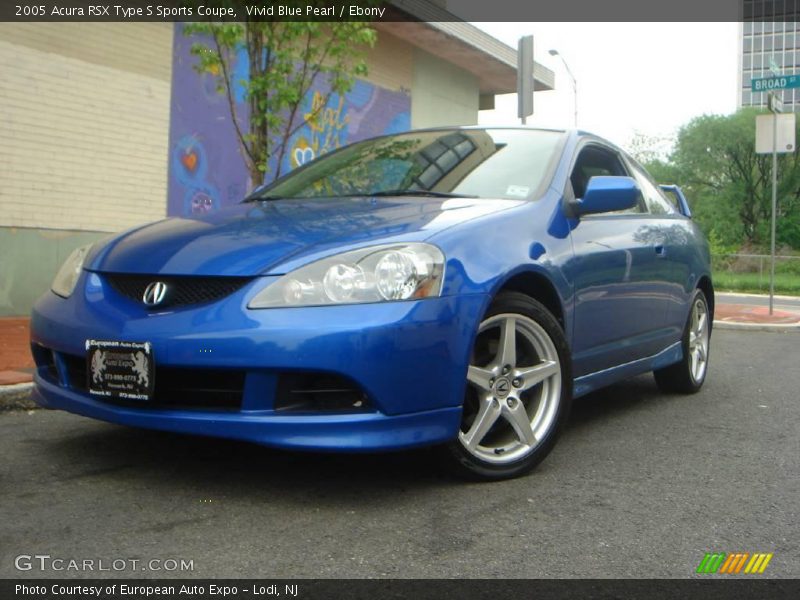 Vivid Blue Pearl / Ebony 2005 Acura RSX Type S Sports Coupe