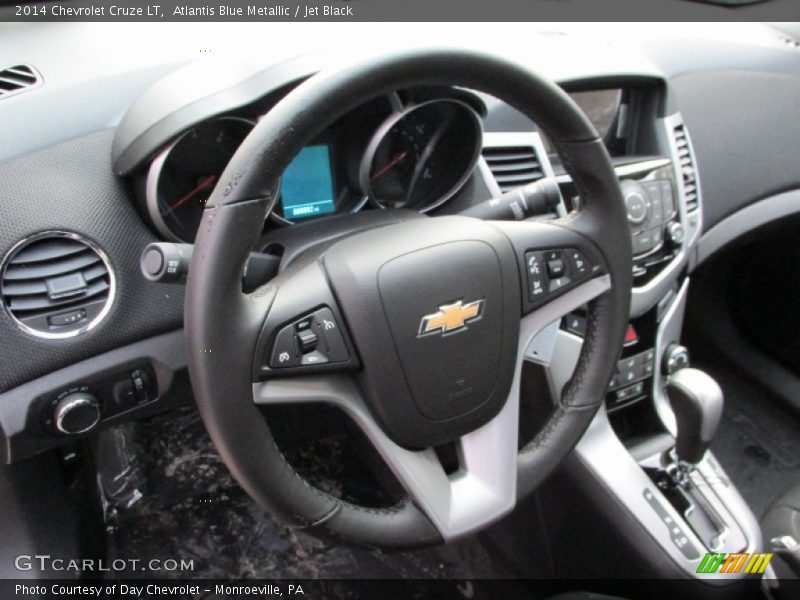 Atlantis Blue Metallic / Jet Black 2014 Chevrolet Cruze LT