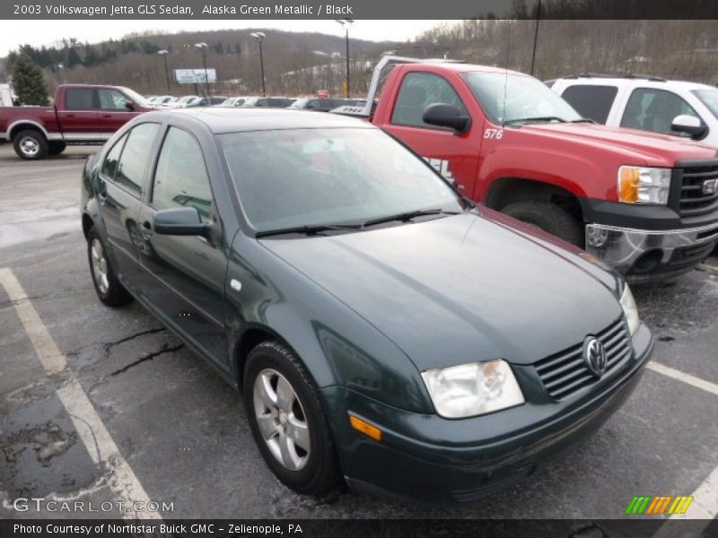 Alaska Green Metallic / Black 2003 Volkswagen Jetta GLS Sedan