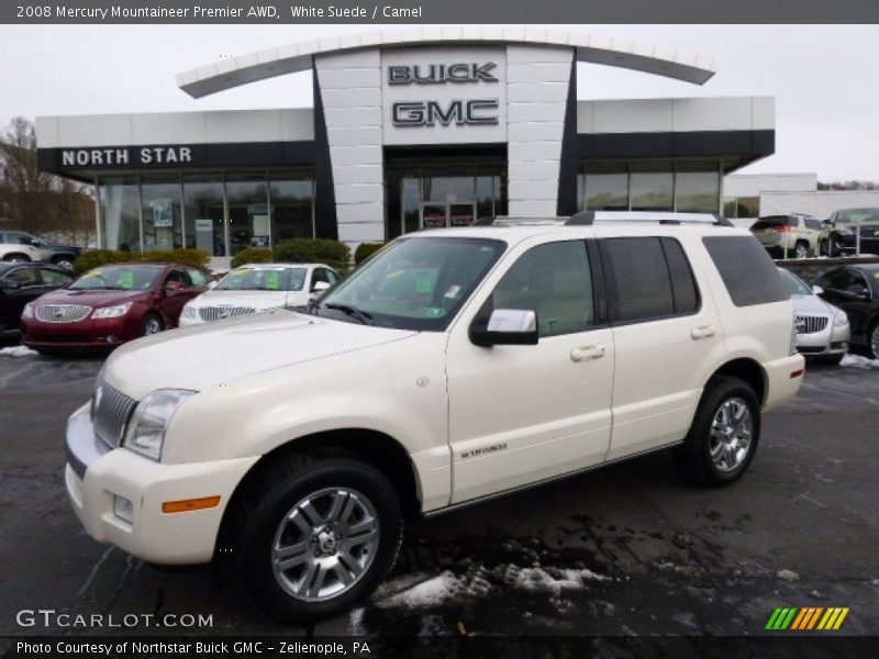 White Suede / Camel 2008 Mercury Mountaineer Premier AWD