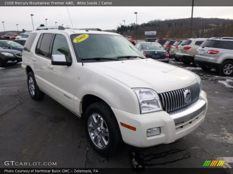 White Suede / Camel 2008 Mercury Mountaineer Premier AWD