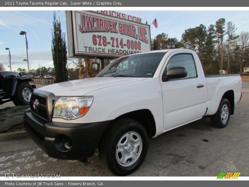 Super White / Graphite Gray 2011 Toyota Tacoma Regular Cab