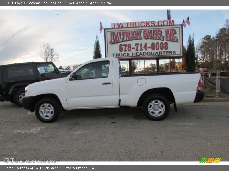 Super White / Graphite Gray 2011 Toyota Tacoma Regular Cab