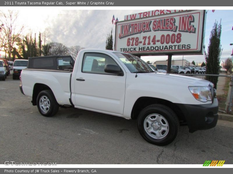 Super White / Graphite Gray 2011 Toyota Tacoma Regular Cab