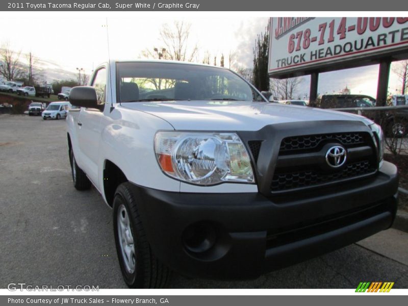 Super White / Graphite Gray 2011 Toyota Tacoma Regular Cab