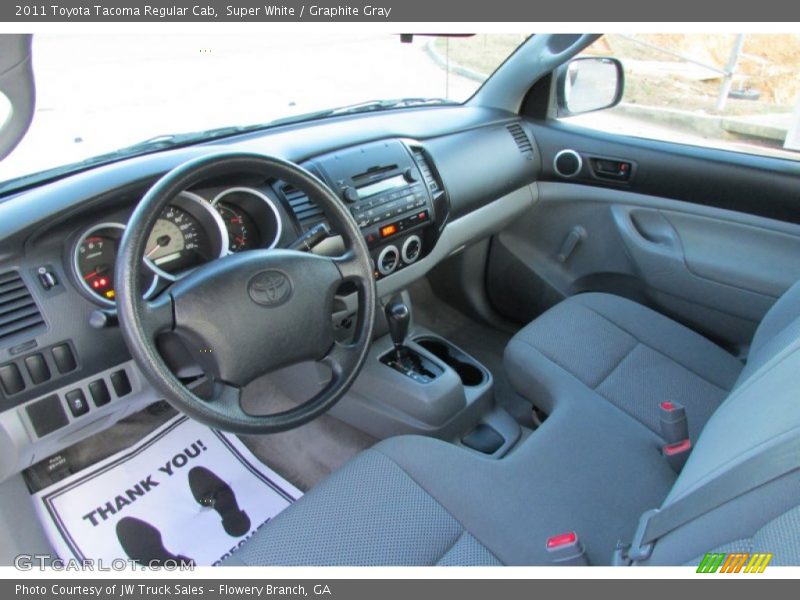 Super White / Graphite Gray 2011 Toyota Tacoma Regular Cab