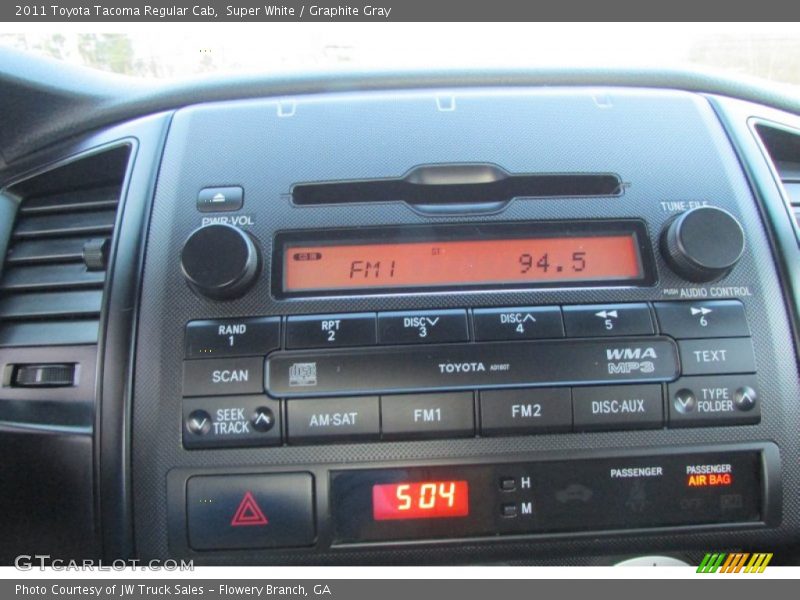 Super White / Graphite Gray 2011 Toyota Tacoma Regular Cab