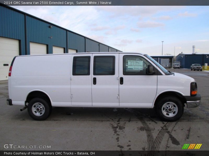  2014 Savana Van 2500 Extended Cargo Summit White