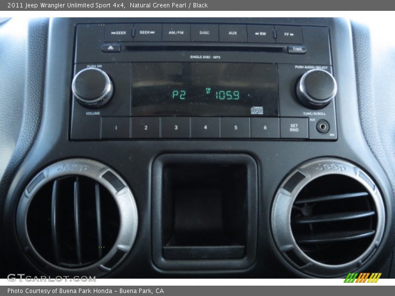 Natural Green Pearl / Black 2011 Jeep Wrangler Unlimited Sport 4x4