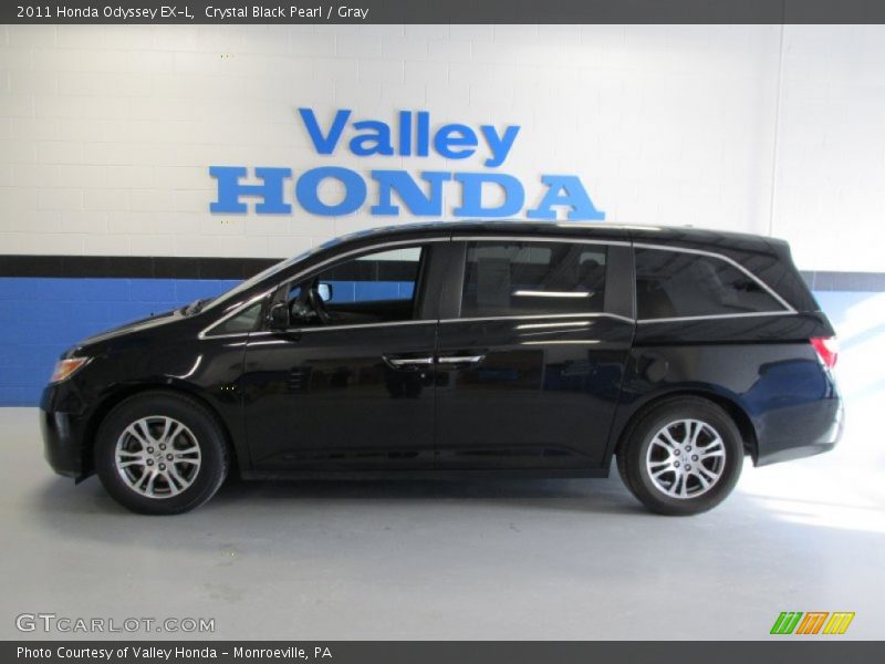 Crystal Black Pearl / Gray 2011 Honda Odyssey EX-L