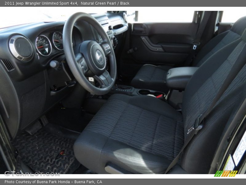 Natural Green Pearl / Black 2011 Jeep Wrangler Unlimited Sport 4x4