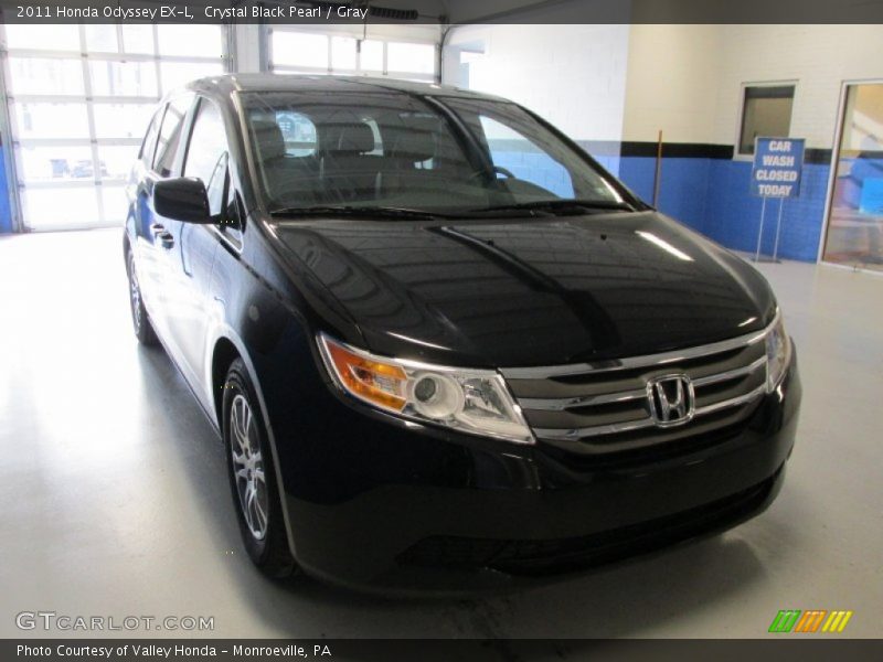 Crystal Black Pearl / Gray 2011 Honda Odyssey EX-L