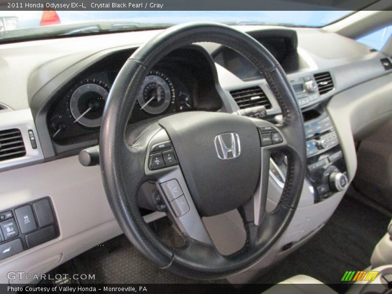 Crystal Black Pearl / Gray 2011 Honda Odyssey EX-L