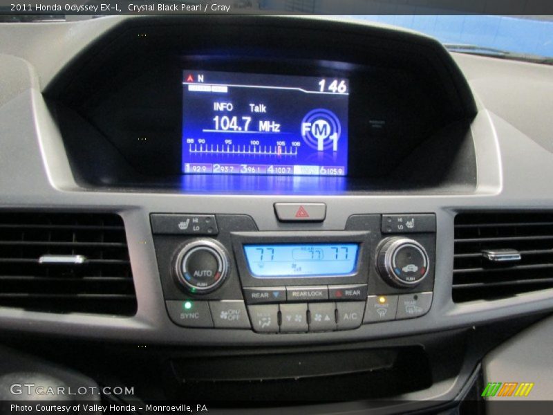 Crystal Black Pearl / Gray 2011 Honda Odyssey EX-L