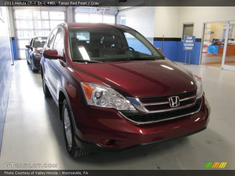 Tango Red Pearl / Gray 2011 Honda CR-V EX-L 4WD