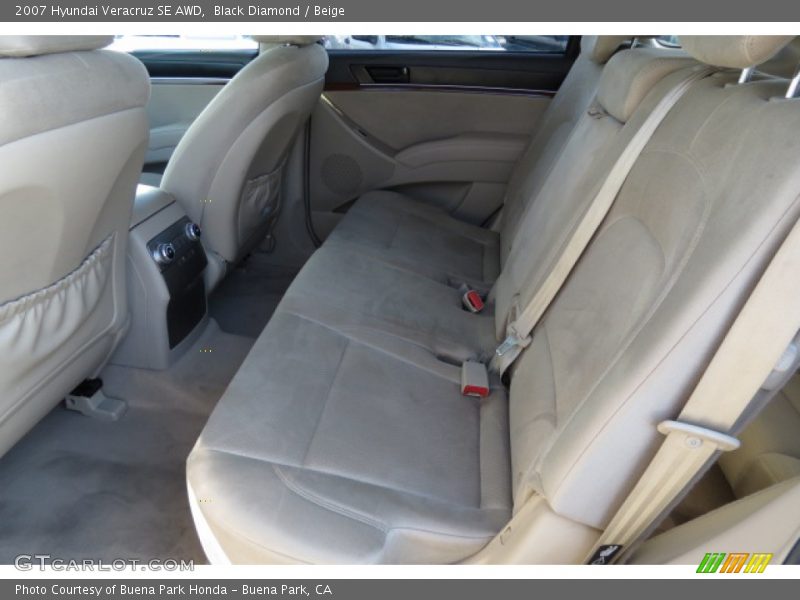 Black Diamond / Beige 2007 Hyundai Veracruz SE AWD