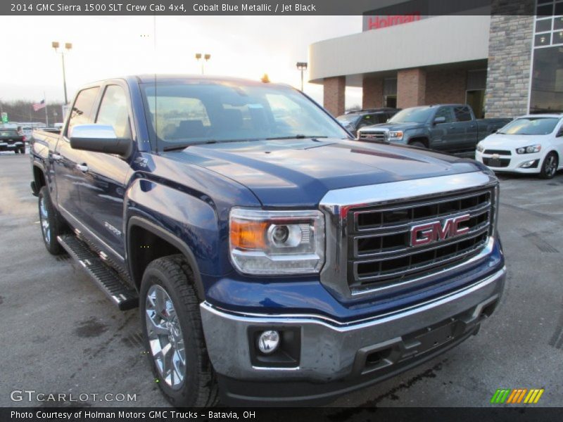 Cobalt Blue Metallic / Jet Black 2014 GMC Sierra 1500 SLT Crew Cab 4x4