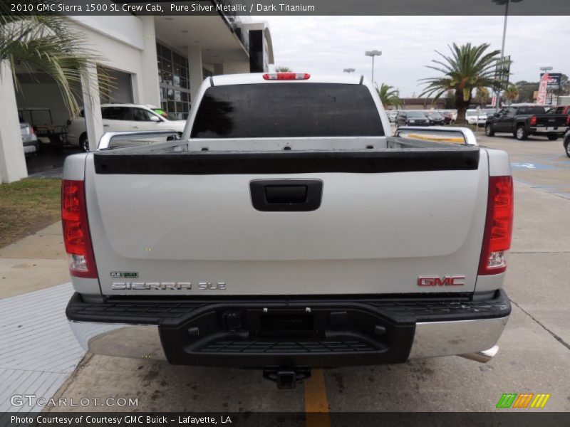 Pure Silver Metallic / Dark Titanium 2010 GMC Sierra 1500 SL Crew Cab