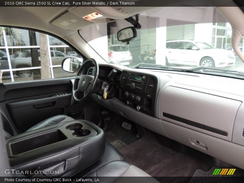Pure Silver Metallic / Dark Titanium 2010 GMC Sierra 1500 SL Crew Cab