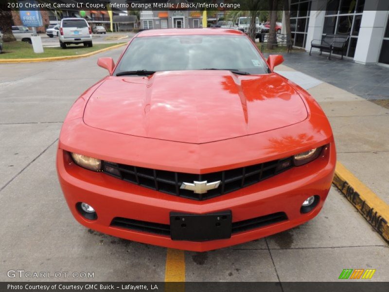 Inferno Orange Metallic / Black/Inferno Orange 2010 Chevrolet Camaro LT Coupe