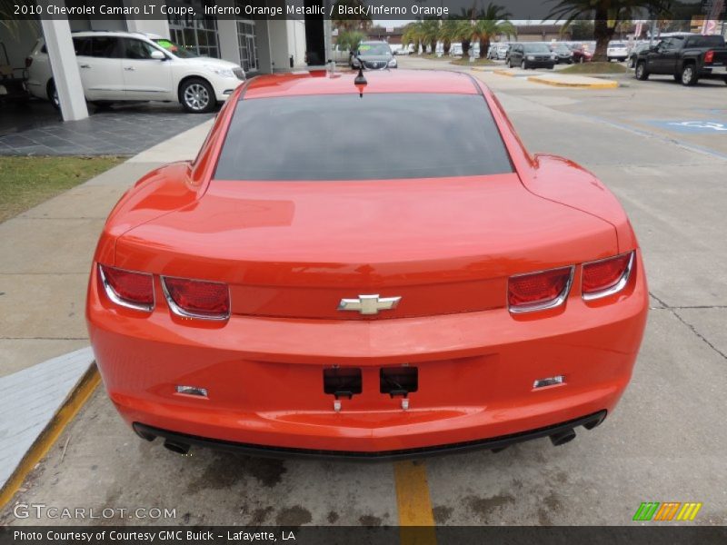 Inferno Orange Metallic / Black/Inferno Orange 2010 Chevrolet Camaro LT Coupe