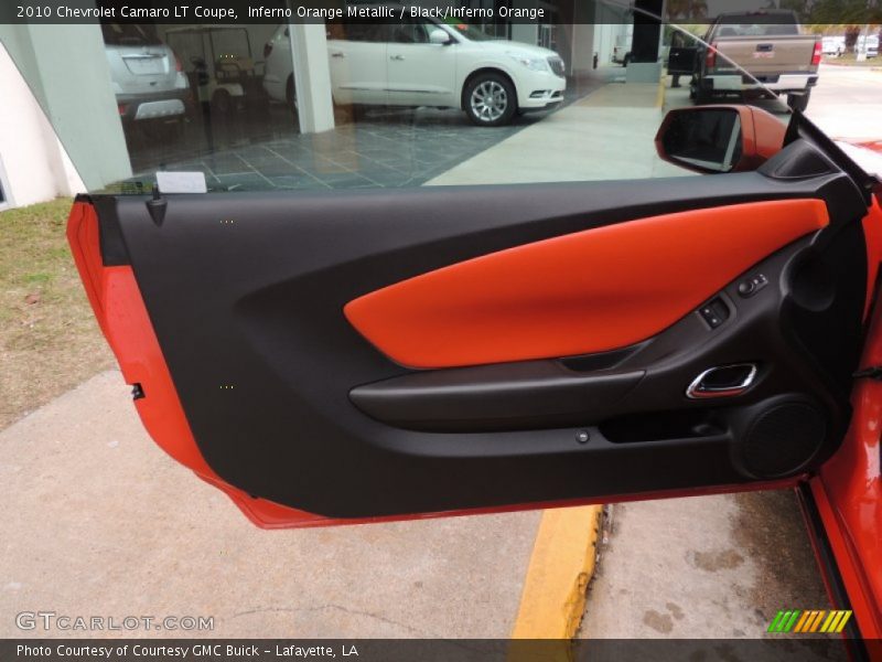 Inferno Orange Metallic / Black/Inferno Orange 2010 Chevrolet Camaro LT Coupe
