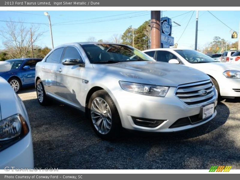Ingot Silver Metallic / Dune 2013 Ford Taurus Limited