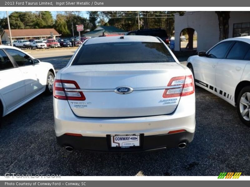 Ingot Silver Metallic / Dune 2013 Ford Taurus Limited