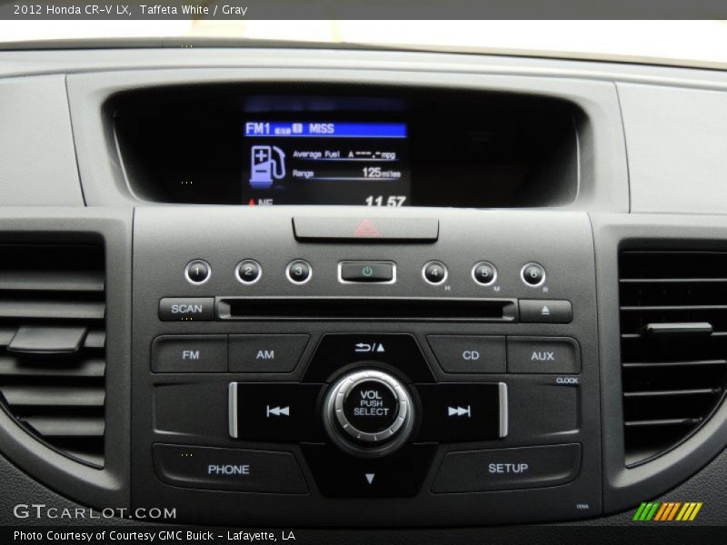 Taffeta White / Gray 2012 Honda CR-V LX