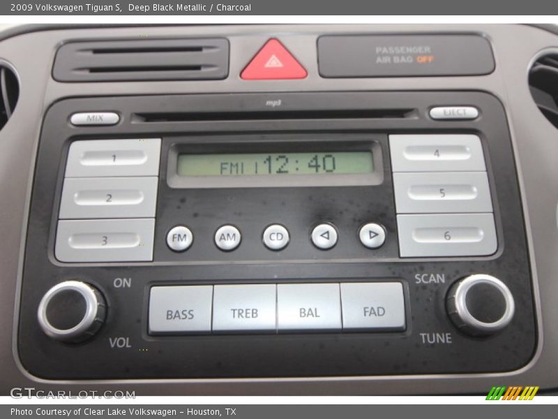 Deep Black Metallic / Charcoal 2009 Volkswagen Tiguan S
