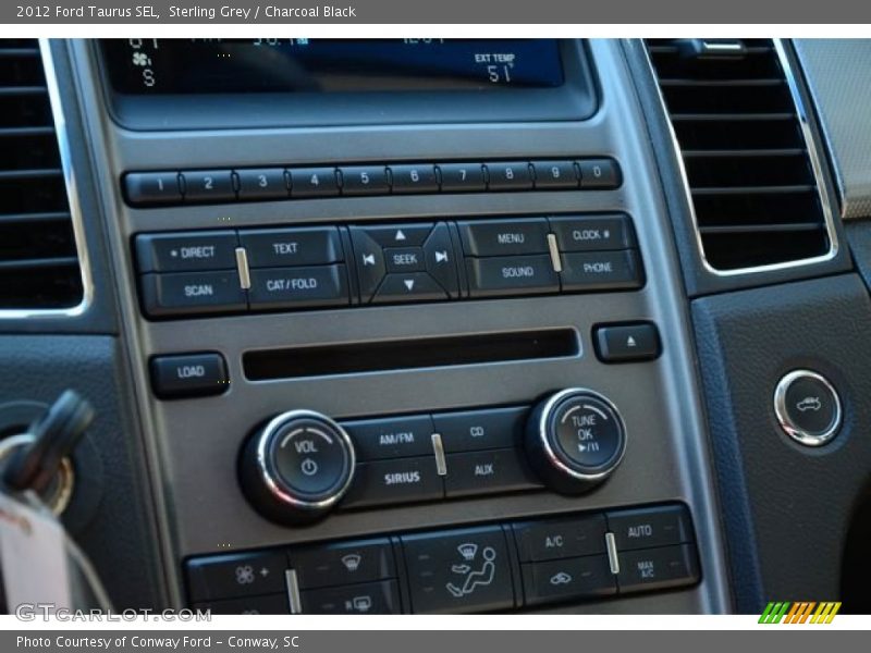Sterling Grey / Charcoal Black 2012 Ford Taurus SEL