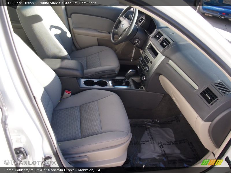 White Suede / Medium Light Stone 2012 Ford Fusion S