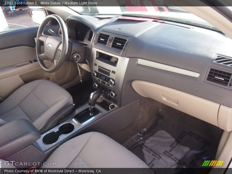 White Suede / Medium Light Stone 2012 Ford Fusion S
