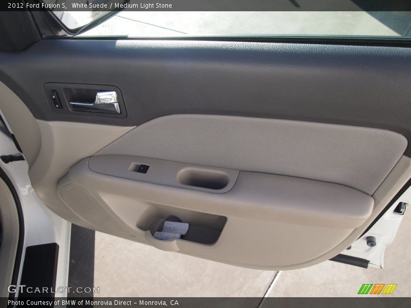 White Suede / Medium Light Stone 2012 Ford Fusion S