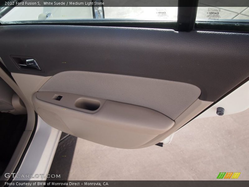 White Suede / Medium Light Stone 2012 Ford Fusion S