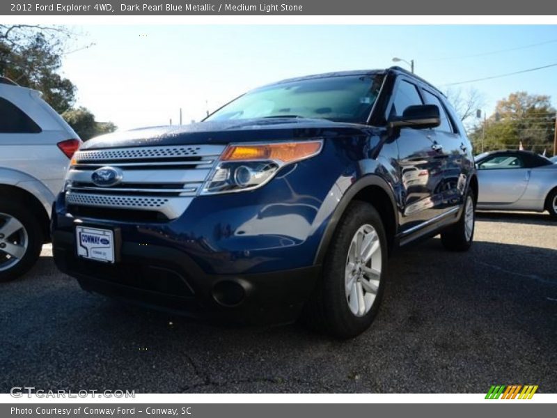 Dark Pearl Blue Metallic / Medium Light Stone 2012 Ford Explorer 4WD