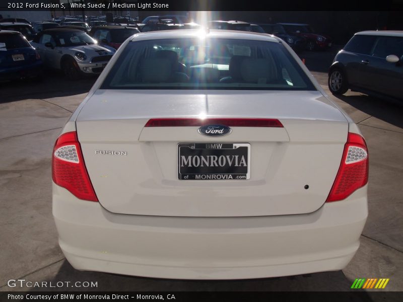 White Suede / Medium Light Stone 2012 Ford Fusion S