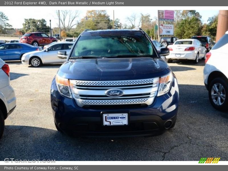 Dark Pearl Blue Metallic / Medium Light Stone 2012 Ford Explorer 4WD