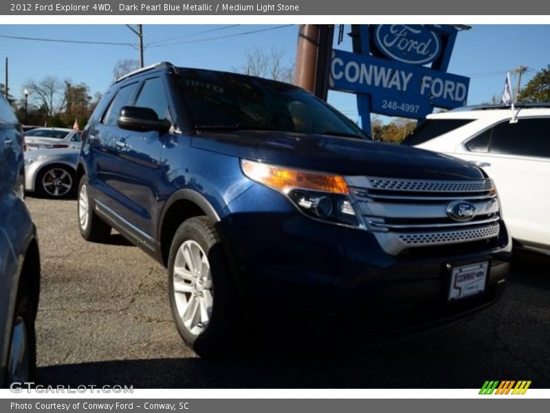 Dark Pearl Blue Metallic / Medium Light Stone 2012 Ford Explorer 4WD
