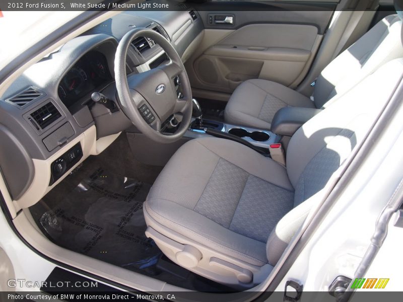 White Suede / Medium Light Stone 2012 Ford Fusion S