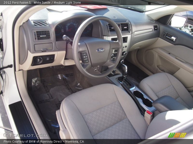 White Suede / Medium Light Stone 2012 Ford Fusion S