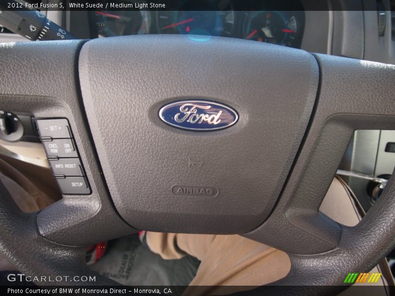 White Suede / Medium Light Stone 2012 Ford Fusion S