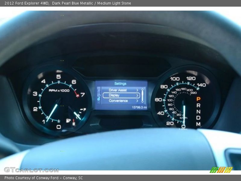 Dark Pearl Blue Metallic / Medium Light Stone 2012 Ford Explorer 4WD
