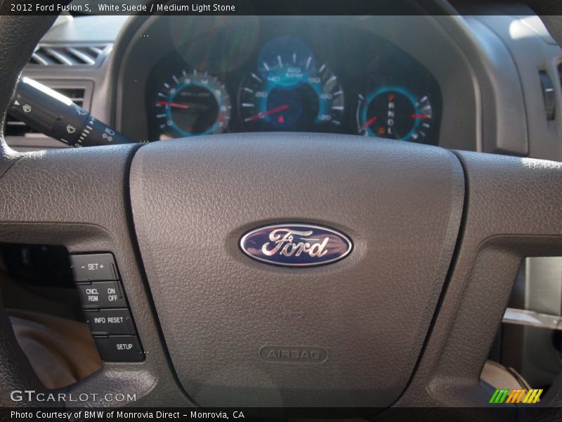 White Suede / Medium Light Stone 2012 Ford Fusion S