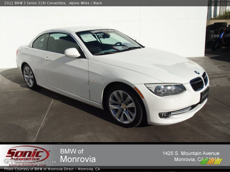 Alpine White / Black 2012 BMW 3 Series 328i Convertible