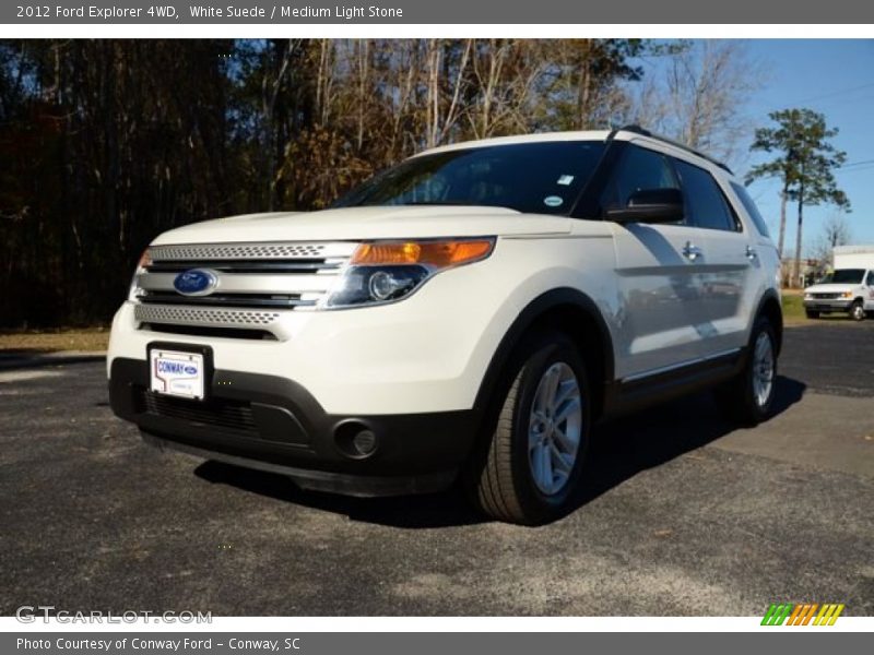 White Suede / Medium Light Stone 2012 Ford Explorer 4WD