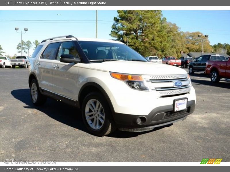 White Suede / Medium Light Stone 2012 Ford Explorer 4WD