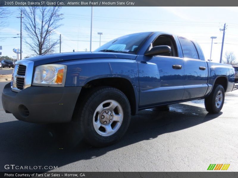 Atlantic Blue Pearl / Medium Slate Gray 2005 Dodge Dakota ST Quad Cab